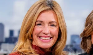 Autumn’s Chicest Color Pairing: Cat Deeley’s M&S Lace Top and Brown Flares