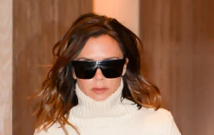 Victoria Beckham’s tartan trousers and white roll-neck jumper: Traitors-coded autumn perfection